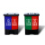 宽选工品 分类脚踏垃圾桶 户内外双桶脚踩环卫干湿分离 规格-绿+灰（厨余+其他）20L