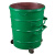 定铁垃圾桶 户外环卫挂车大铁桶 360L铁垃圾桶 市政铁皮垃圾 绿色1.8厚