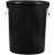 垃圾桶圆形黑色其他垃圾分类干垃圾户外厨房物业酒店商用餐饮带盖 100K【无盖】黑色