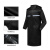 钢米 GM013 黑色长款连体风衣式雨衣保安劳保雨衣雨披 斜纹春亚纺PVC防水涂层 黑色 175