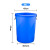 匠柏岚 加厚大圆水桶 工业物业室外大塑料桶不带盖塑料大容量水桶 蓝色不加盖60L 1个