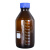 蓝盖试剂瓶加厚玻璃GL45密封化学实验瓶耐腐蚀样品瓶红盖四氟垫瓶 棕色100ml蓝盖+硅胶圈