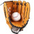 永动神 带棒球 PU加厚垒球棒球手套儿童少年全款 内野投手棒球手套 12.5棕色手套(带软球一个)