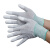 手套碳纤维PU涂指透气无尘耐磨防滑薄款尼龙电子厂车间工作  M 黑尼龙点胶手套12双装