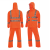 安大叔D763/C890 高警示雨衣雨裤 分体式反光工作服带帽 3M反光材料 透气PU面料 荧光橙（加LOGO） XL