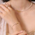 BEAUFINA珠宝 18K金小米珠手链女碎金拼接设计淡水近圆强光baby珠时尚款 碎金小米珠手链2.5-3mm