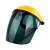 锐麻   轻便式劳保防护面罩头戴式透明黄顶面屏护眼防冲击电焊气焊面罩 白色 均码 