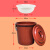 泔水干湿过滤分离带滤网垃圾桶大号厨房厨余茶水茶叶沥水潲水桶篮 咖啡色50K型+沥水篮