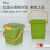 厨余桌上桌面分类垃圾桶挂式带盖大小号大容量创意垃圾筒 绿色密封盖8升带提手 厨余垃圾