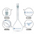 翌哲 特优级玻璃容量瓶 可过检定容磨口具塞化学实验教学仪器 透明20ml（加出厂证书） 特优级容量瓶 