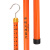 伸缩测量尺杆绝缘伸缩测高杆环氧树脂高压电力玻璃钢测量尺标高尺 8米橘色经典型