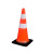 PVC路锥隔离道路警示锥 反光雪糕筒单位橡胶锥桶  安全个 黑凸底75cm