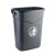 大号垃圾桶办公室用环卫餐厅户外无盖厨房长方形塑料分类桶 亮牌43L黑色（无盖）
