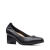 其乐（Clarks）女鞋Loken Step黑色皮质高跟鞋粗跟抓地通勤商务正装优雅26174474 Black Leather 10