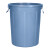 艾科堡 大号垃圾桶户外环卫商用厨房加厚大容量带盖圆形塑料桶 灰色无盖100L