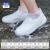 防水鞋套男款备美防滑防雨鞋加厚耐磨硅胶雨靴儿童下雨天外穿脚套 白色-低筒 L37-39