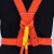 定制适用国标户外高空作业安全带欧式全身电工施工双险带双钩安 带绑腿单小钩2米
