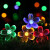 爱维逸新年LED太阳能灯串圣诞花装饰地插灯户外庭院春节布置防水景观灯 12米100灯-粉色 2模式