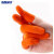 海斯迪克 加厚防滑护指 耐磨乳胶手指套 橘黄色2.9cm/L码【100只】