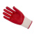 牛郎星 劳保手套胶片手套加厚保暖棉线胶片橡胶手套工地作业NL-118白纱红（12付）