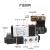 JNC气动24v电磁阀组220v常闭配件4v210-08气阀12v二位五通换向阀 4V410-15 DC24V 配10厘接头