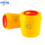中环力安黄色塑料垃圾桶圆形一次性 医疗利器盒 锐器桶A 【方形8L】