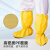 防化鞋套防耐酸碱化学品 防滑防护PVC靴套危化品车间防水液体 黄色100双 均码