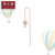 周大福【CD】Y时代 告白热气球系列 18K玫瑰金彩金镶钻石耳线(单 U169950
