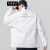 京狮戴尔夹克男秋季新款潮流韩版宽松休闲上衣立领工装外套男 黑色 WSL-725 M