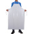 加厚白色围裙防水围裙防油围裙PVC工业防酸碱围裙耐磨级围裙 白色厚版120*90围裙+套袖