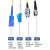 蓝邮 光纤跳线国产标准电力/广电/电信测试线小台阶FC/APC-ST/UPC-2M-2.0纤A级插芯
