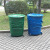 品乐涤 户外铁皮垃圾桶 圆形绿色环保加厚分类特大号挂车桶 绿色 1.5厚（无盖） 1个