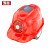 豫鑫(YUXIN)安全帽玻璃钢国标加厚透气按钮款工地电力施工工程头盔定制 20件红色玻璃钢型透气按钮款 现货 