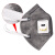 3M 9541V活性炭口罩 KN95级防护带呼吸阀透气防雾霾 PM2.5针织带 独立包装20只/盒
