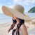 BENAINBRO防晒帽女防紫外线2024新款夏季海边沙滩遮阳帽户外大帽檐太阳草帽 米色大帽檐