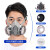 XMSJ化学实验室防毒面具全面罩喷漆化工防尘面罩防护罩工业专 6200双罐防尘面具