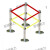 不锈钢警示带防护护栏单双层伸缩隔离柱电力安围栏3米5米隔离带 加厚单层5米组合底座一根