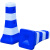 得豫工品 道路隔离路墩 塑料隔离桩 隔离护栏 交通设施警示柱 2个墩+2根杆 蓝白色 一套价