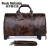 POOLO MEBRDON 保罗蒙巴登复古旅行包户外大容量牛皮拉杆行李包油皮手提包行李袋男 巧克力色