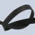 绎威格编织网管黑色阻燃尼龙PET伸缩套蛇皮网管纺织避震电缆电线保护套4mm（黑色扁宽）-YWG-WG03（100米）