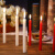 者也（ZYE）家庭日用应急照明长蜡烛婚礼喜庆烛光晚餐灯光 红色（10个装）