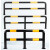 防撞护栏钢M型加油站U型桩道路停车位栏杆消防栓转角挡车器 M型89*1500*600*1.5黑黄