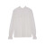 纳薇（naivee）纳薇秋季新款时尚条纹立领常规袖T恤女修身显瘦 白色 S