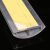 自粘型铝合金地线槽半圆明装弧形地板明线走线槽2米金属防踩防压 PVC仿瓷3号纯灰色长度2米 低于1
