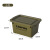 百金顿 储物箱 加厚塑料箱带盖周转箱收纳盒整理箱 小号军绿色平盖400*300*220mm