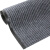 罗德力 PVC双条纹地垫 商用防滑地毯走廊地垫门垫耐磨复合底 宽1.0米整卷长15米灰色