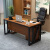 唐澎紫木林办公桌椅组合简约现代经理办公室电脑单人商用老板桌子 1.2米桌+三抽白架+暖白色