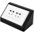 琼铭实验室插座黑白PP电源岛式底盒86型防水三角斜式PVC桌面插座盒 PP118盒+正泰六孔（10A）白色