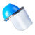 电焊面罩配帽式PVC面屏配安全帽打磨劳保焊帽防护面罩 透明面屏1片