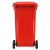 兰诗（LAUTEE）YY- 240B 可挂车户外环卫物业商用大号垃圾桶 红色240L